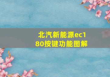 北汽新能源ec180按键功能图解