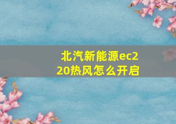 北汽新能源ec220热风怎么开启