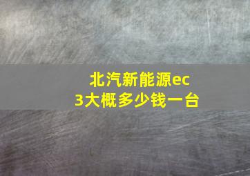 北汽新能源ec3大概多少钱一台