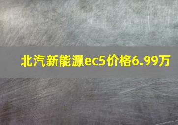 北汽新能源ec5价格6.99万