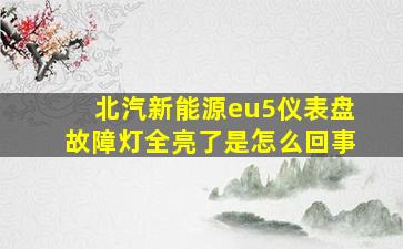 北汽新能源eu5仪表盘故障灯全亮了是怎么回事