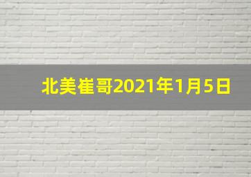 北美崔哥2021年1月5日