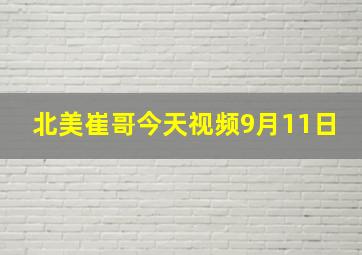 北美崔哥今天视频9月11日