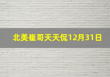 北美崔哥天天侃12月31日