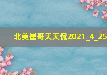 北美崔哥天天侃2021_4_25