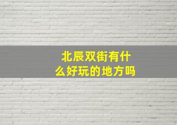 北辰双街有什么好玩的地方吗