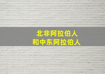 北非阿拉伯人和中东阿拉伯人