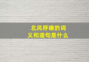 北风呼啸的词义和造句是什么