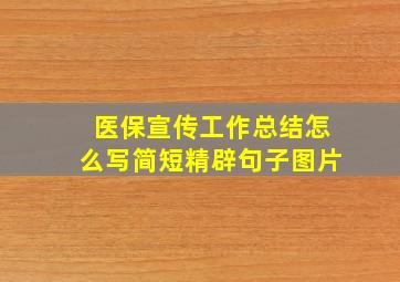 医保宣传工作总结怎么写简短精辟句子图片