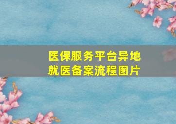 医保服务平台异地就医备案流程图片