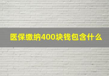 医保缴纳400块钱包含什么