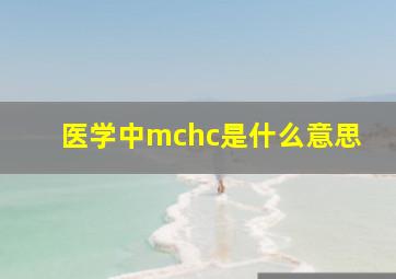 医学中mchc是什么意思