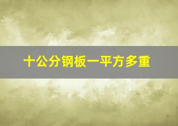 十公分钢板一平方多重