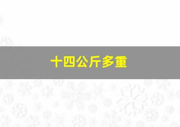 十四公斤多重