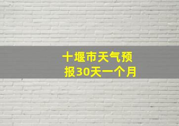 十堰市天气预报30天一个月