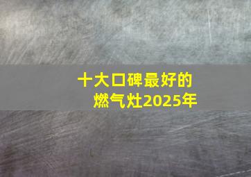 十大口碑最好的燃气灶2025年