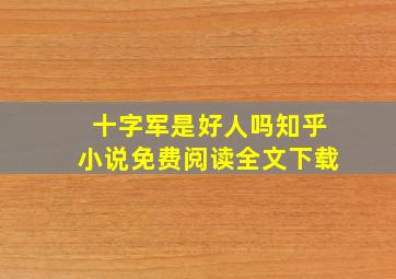 十字军是好人吗知乎小说免费阅读全文下载