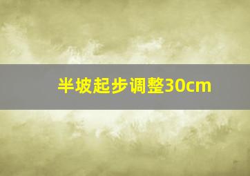 半坡起步调整30cm