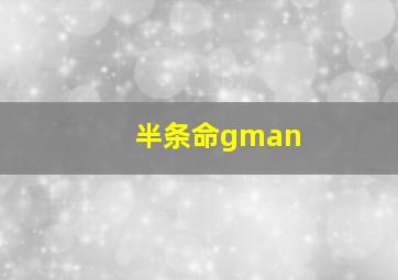 半条命gman