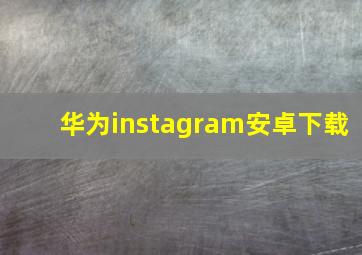 华为instagram安卓下载