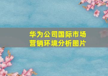 华为公司国际市场营销环境分析图片