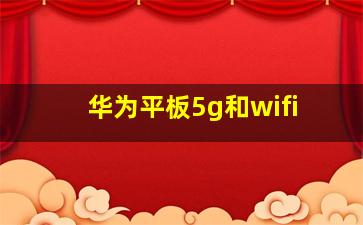 华为平板5g和wifi