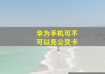 华为手机可不可以充公交卡