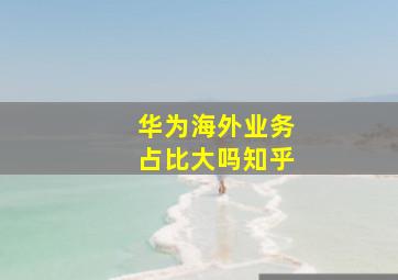 华为海外业务占比大吗知乎