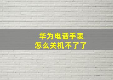 华为电话手表怎么关机不了了