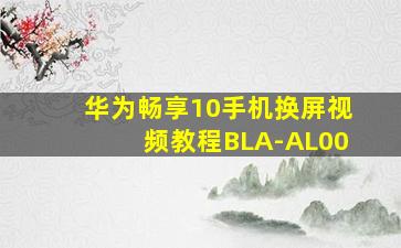 华为畅享10手机换屏视频教程BLA-AL00