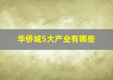 华侨城5大产业有哪些