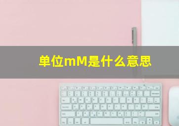 单位mM是什么意思