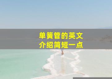 单簧管的英文介绍简短一点