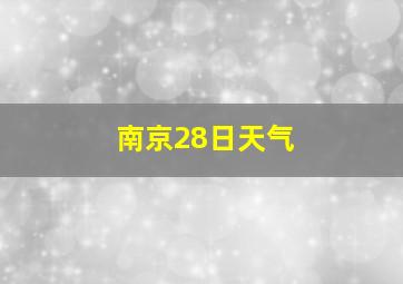 南京28日天气