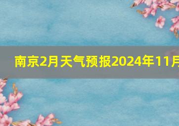 南京2月天气预报2024年11月