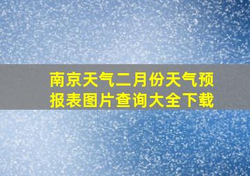 南京天气二月份天气预报表图片查询大全下载