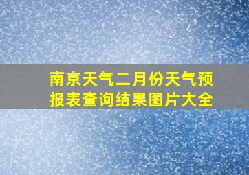 南京天气二月份天气预报表查询结果图片大全