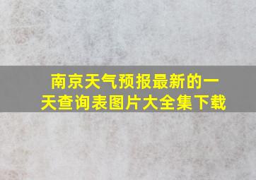 南京天气预报最新的一天查询表图片大全集下载