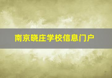 南京晓庄学校信息门户