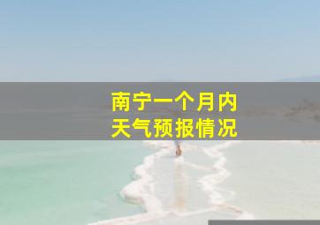 南宁一个月内天气预报情况