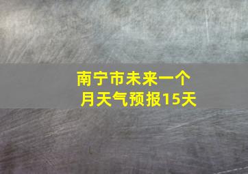 南宁市未来一个月天气预报15天