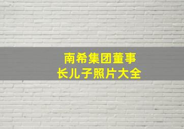 南希集团董事长儿子照片大全