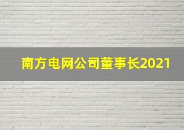 南方电网公司董事长2021