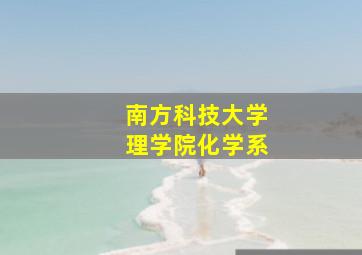 南方科技大学理学院化学系