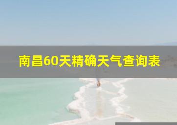 南昌60天精确天气查询表