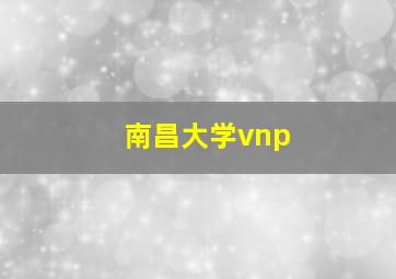 南昌大学vnp