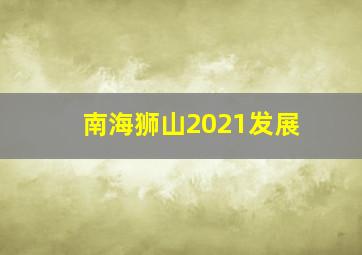 南海狮山2021发展