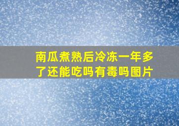 南瓜煮熟后冷冻一年多了还能吃吗有毒吗图片