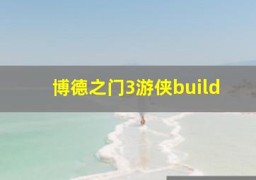 博德之门3游侠build