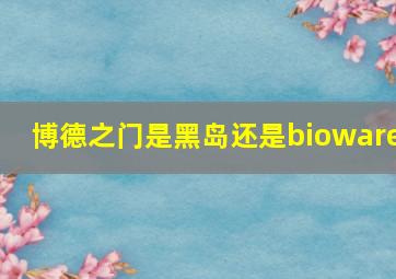 博德之门是黑岛还是bioware